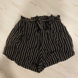 Black and white Hollister striped flowy shorts
